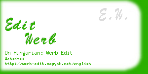 edit werb business card